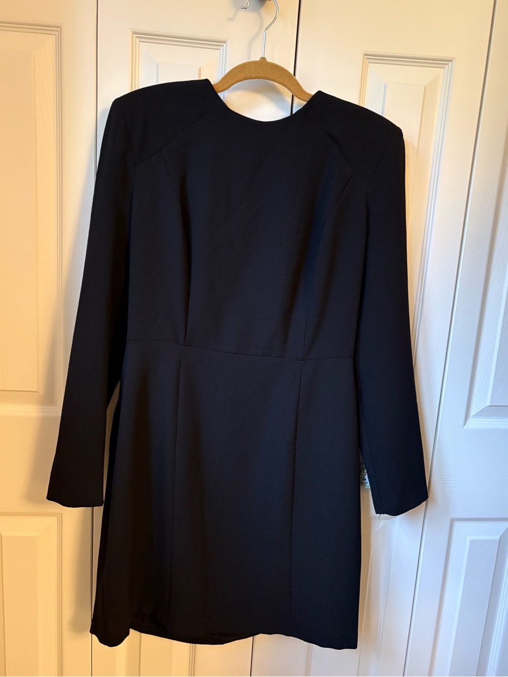 ASOS Classic Black Long-Sleeve Women's Dress with exaggerated shoulder